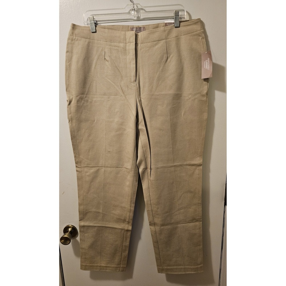 Chicos Fabulously Slimming Katy Pants Tan Dress Slacks Straight Sz 2.5 Short NWT
